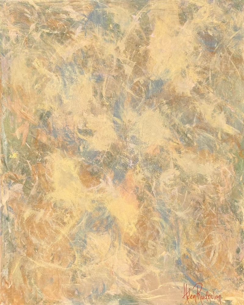 Minnets väv – Abstrakt canvas tavla 100x80 cm | Handmålad akrylkonst lager av liv