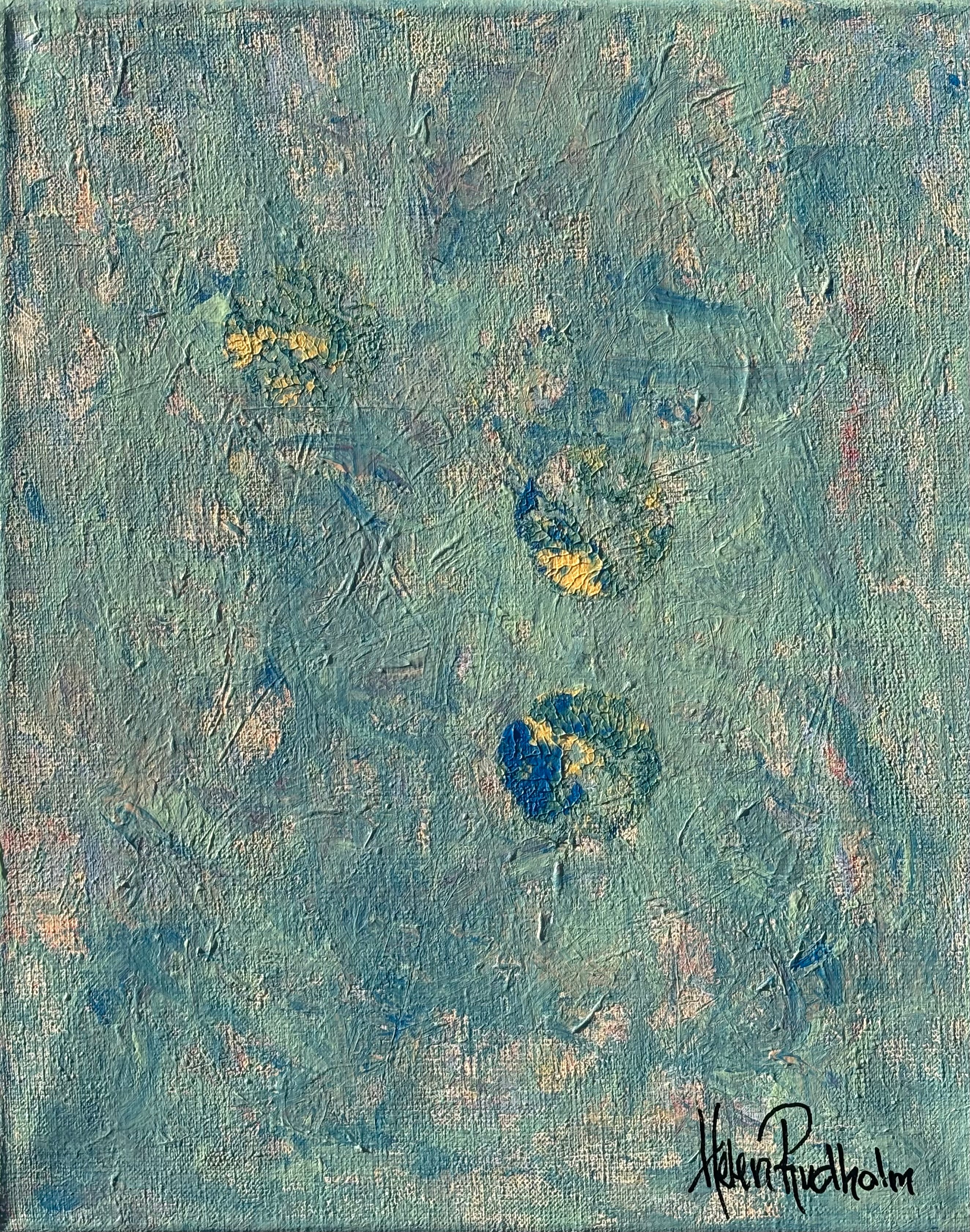 Själens viskning – Canvas tavla 41x33 cm | Handmålad akrylkonst om inre visdom