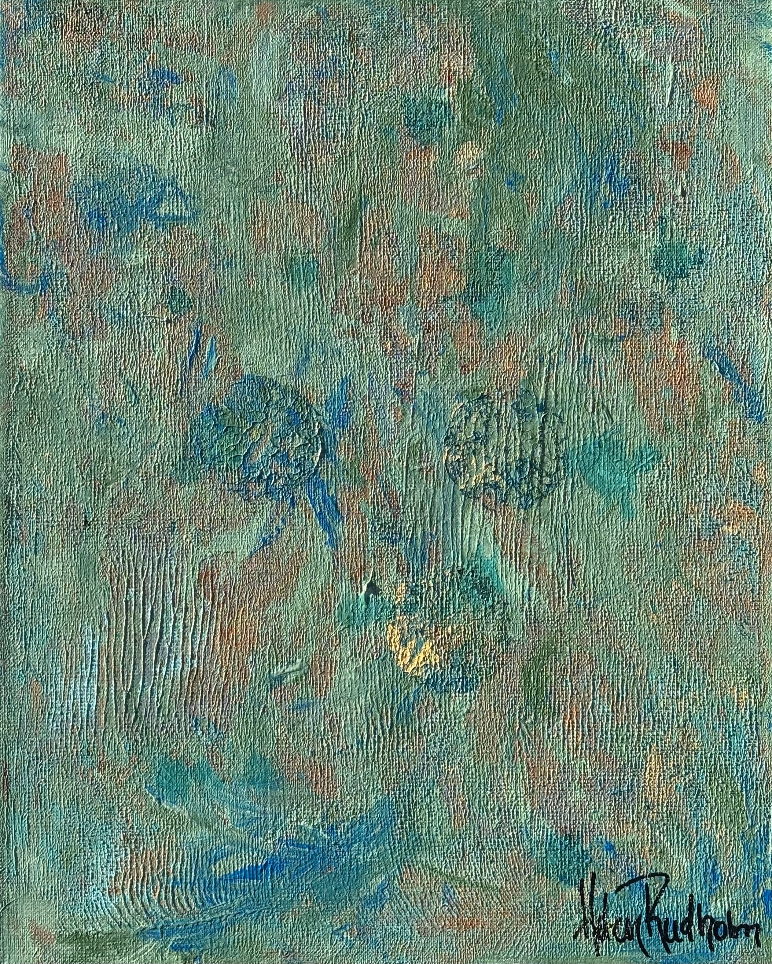 Naturens rytm – Organisk canvas tavla 41x33 cm | Handmålad akrylkonst livets rörelse